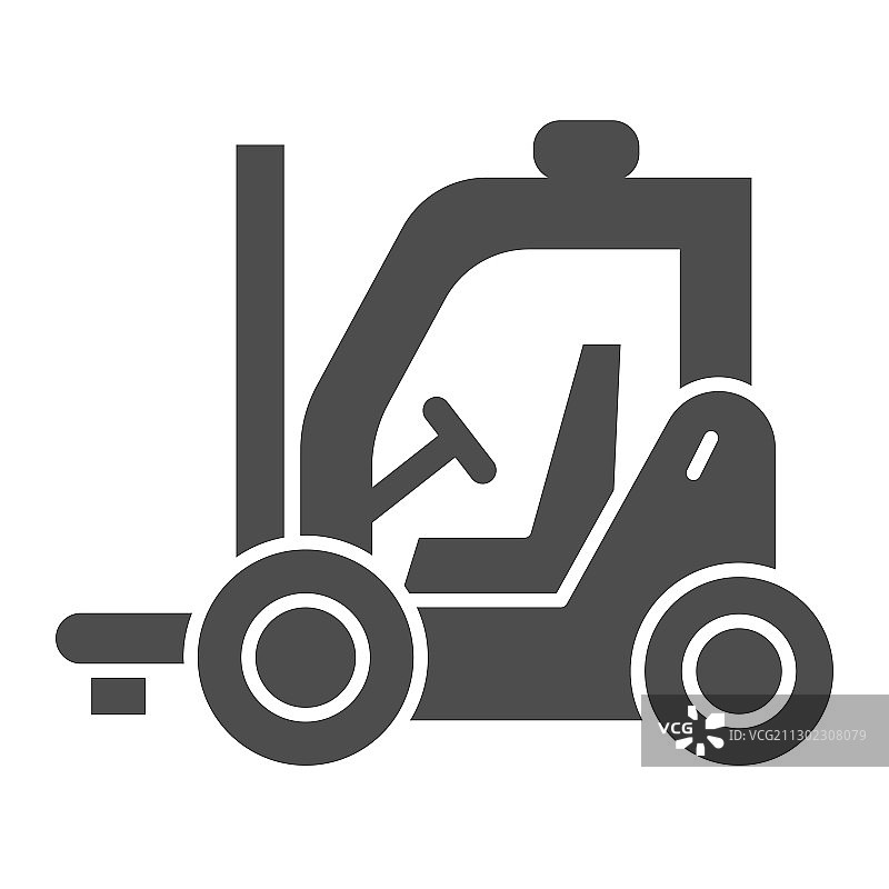 叉车实体图标：运输和物流符号图片素材