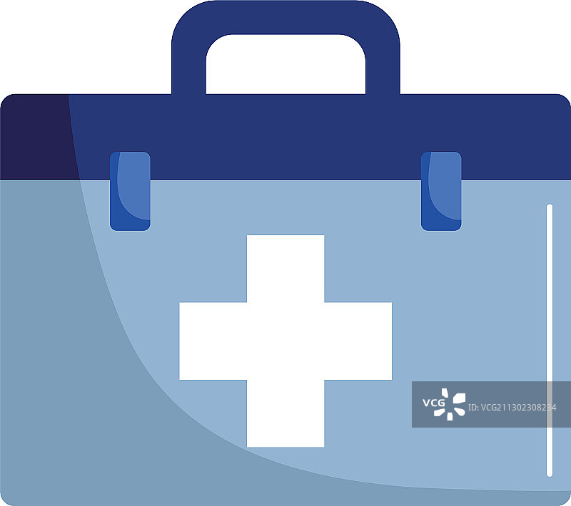 医疗包十字扁平风格图标图片素材