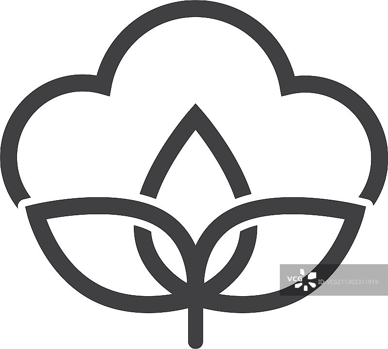棉花花朵图标模板图片素材