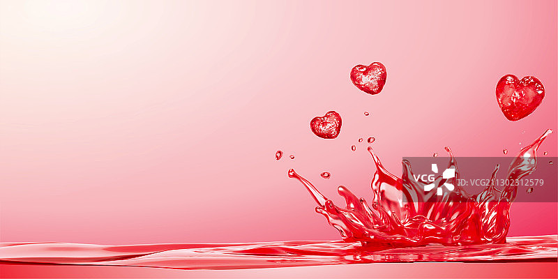 红色流动液体喷溅背景素材图片素材
