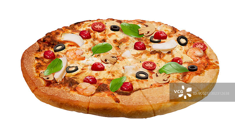 披萨三维图图片素材