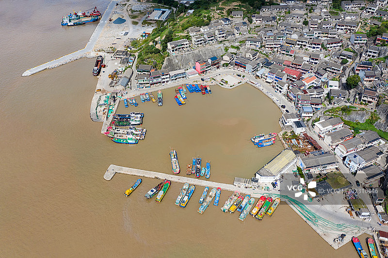 舟山衢山岛渔港风情图片素材