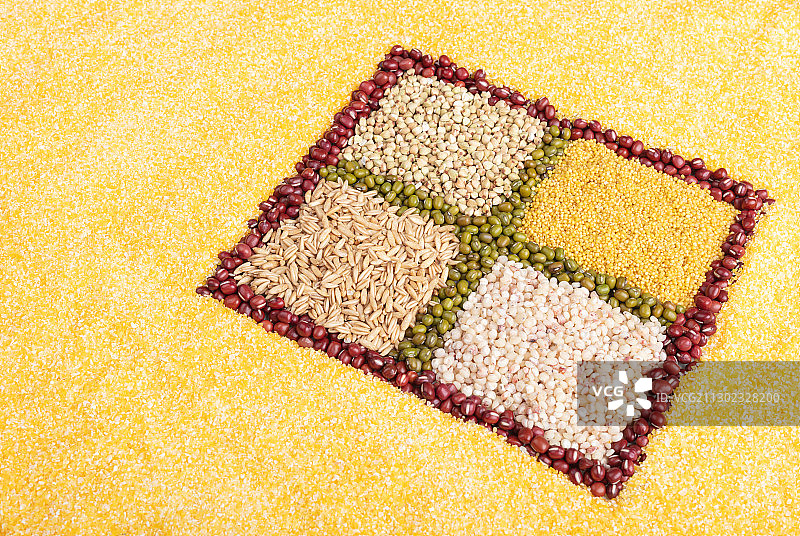 五谷杂粮高组成汉字田图片素材