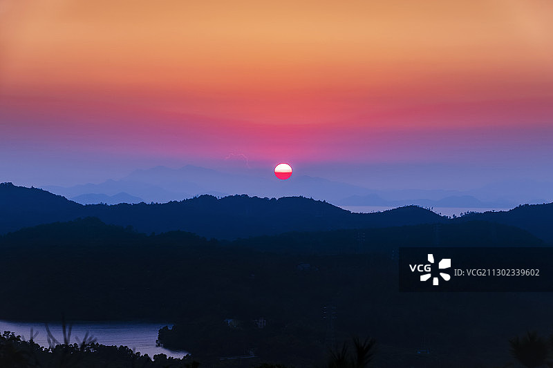 深圳大鹏半岛日落图片素材