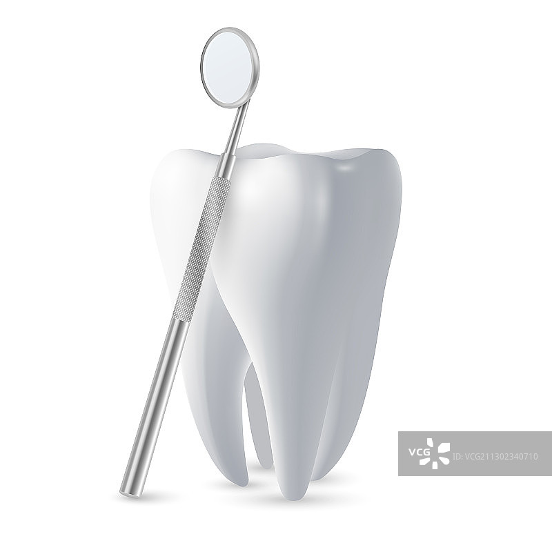 3D真实牙科检查镜图片素材