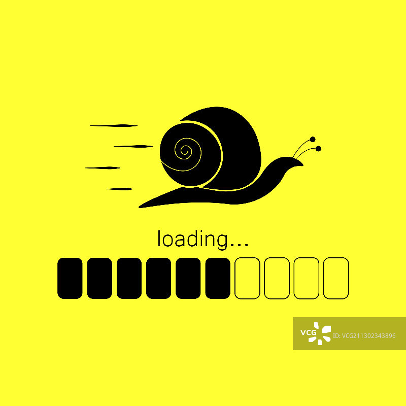 蜗牛图标进度加载条图片素材