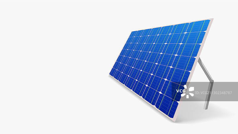 太阳能板与逼真阴影图片素材