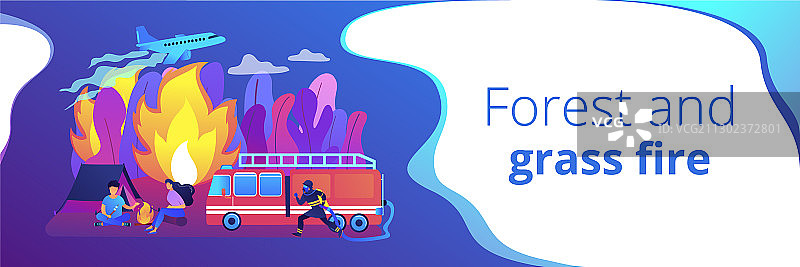 预防野火概念横幅标题图片素材