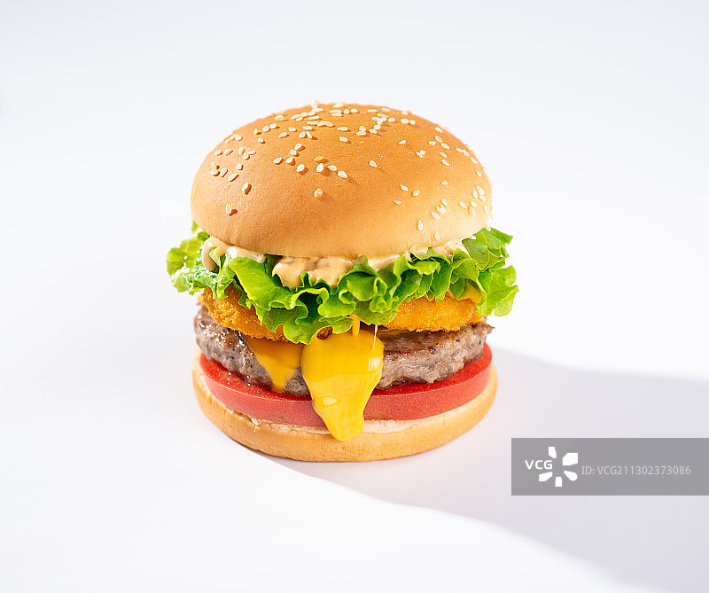 芝士牛肉汉堡图片素材