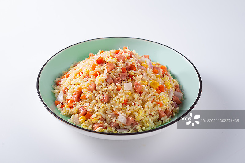 火腿洋葱炒饭图片素材