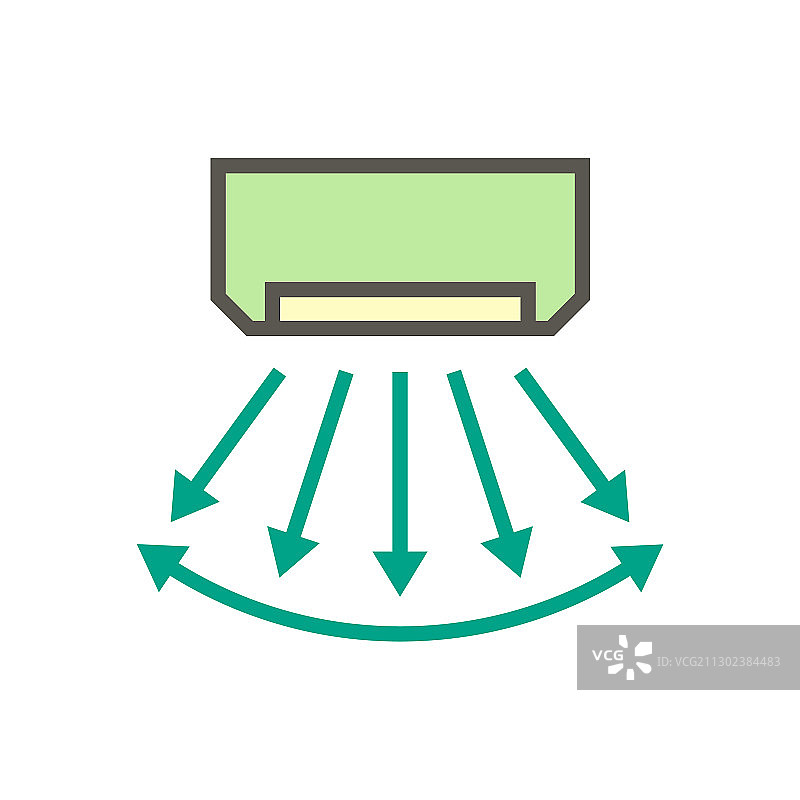 可编辑的空调控制图标设计图片素材
