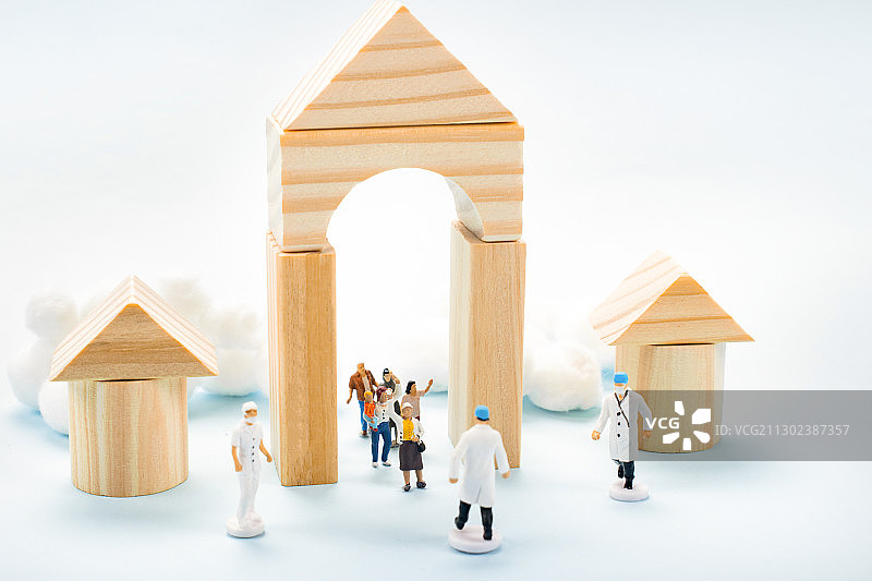 云端医生护士人群排队看病身体检查在线看病图片素材