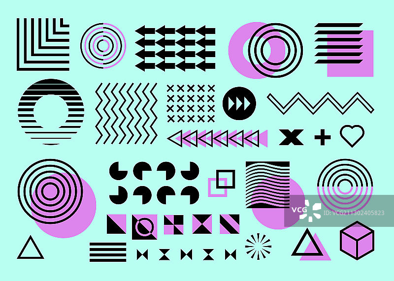 孟菲斯风格素材图片素材