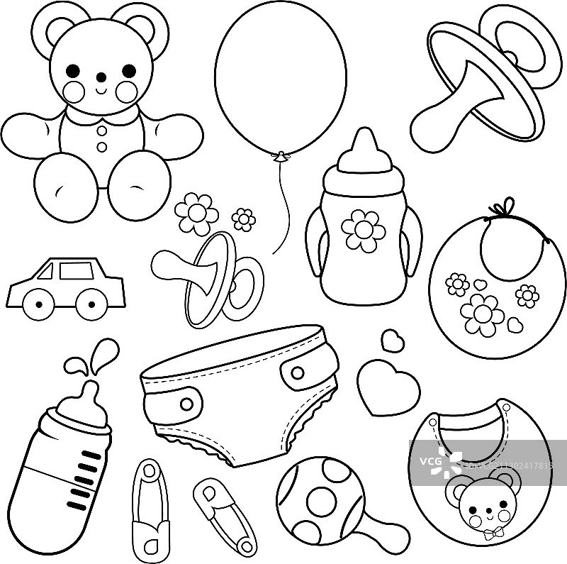 BA配饰着色页图片素材