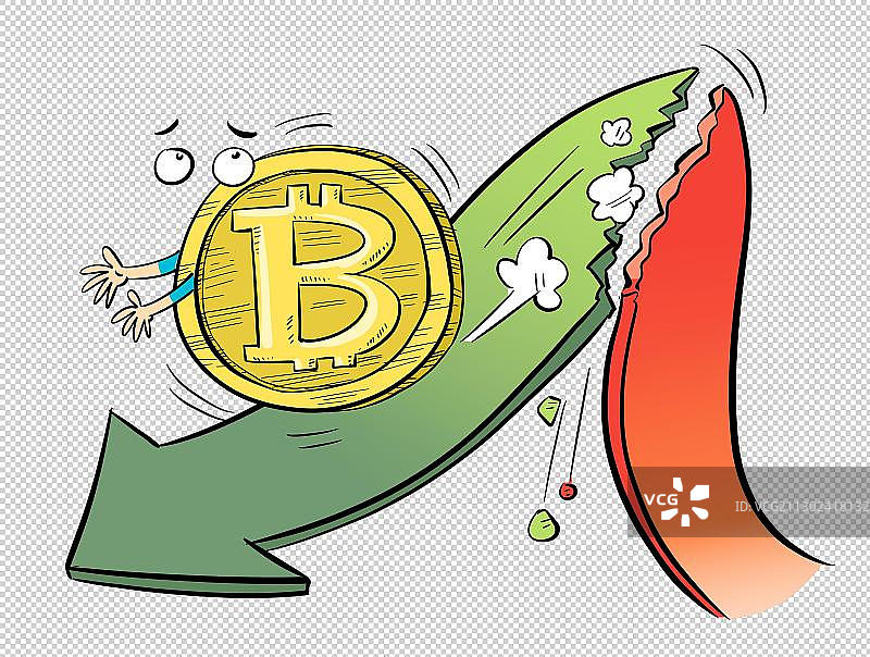 比特币遭遇先涨后跌图片素材