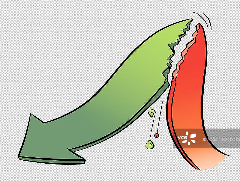 代表先升值后贬值的箭头图片素材