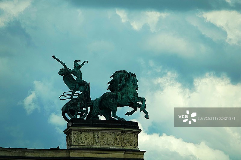 匈牙利布达佩斯英雄广场。图片素材