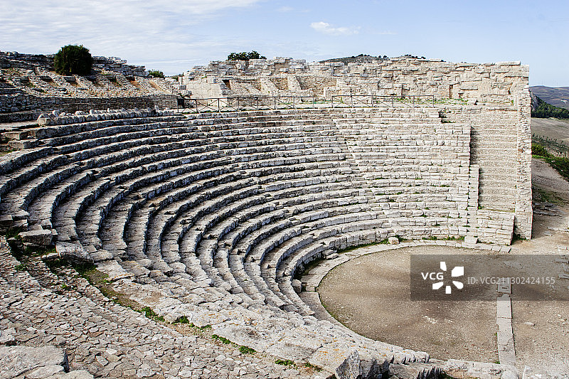 塞格斯塔的希腊剧院图片素材