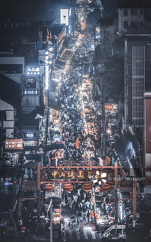 中山路美食街图片素材