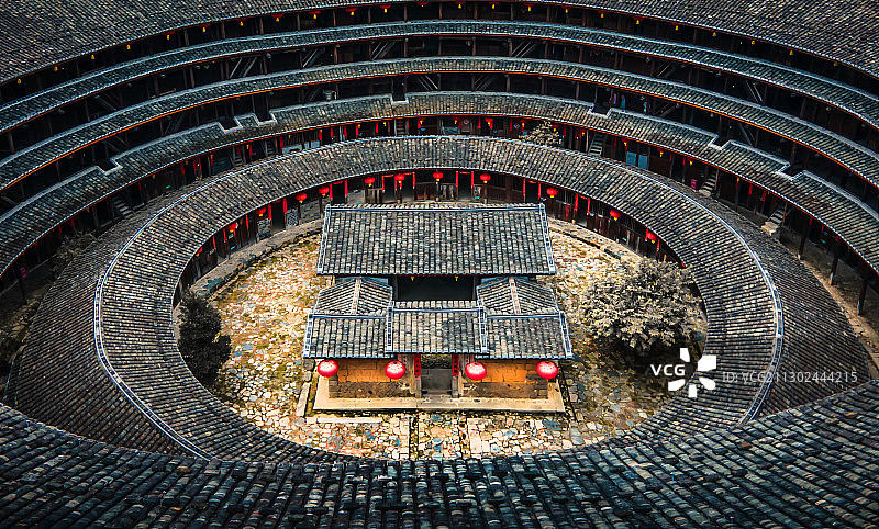 福建永定初溪土楼图片素材