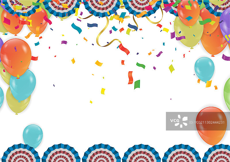 彩色明亮庆祝纸屑图片素材
