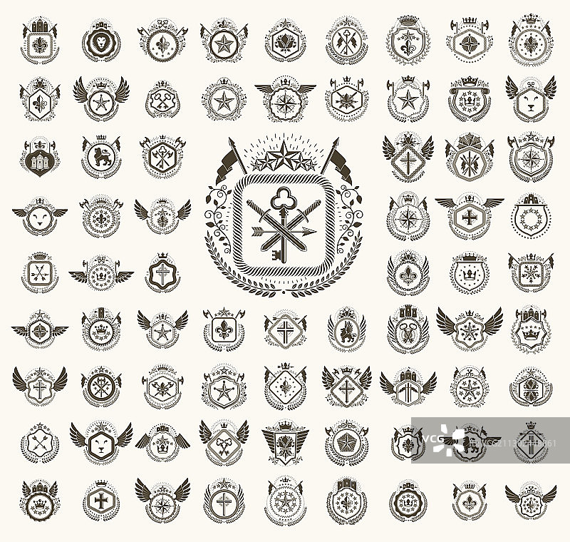 复古纹章大集合图片素材