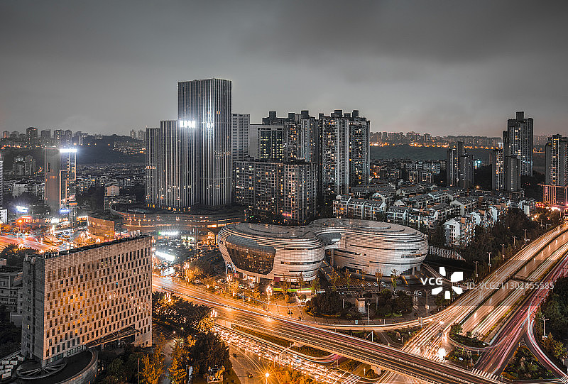中国酒城之夜＋泸州市龙马潭区图片素材