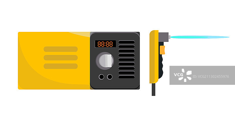 白色背景上的便携式焊接机图片素材