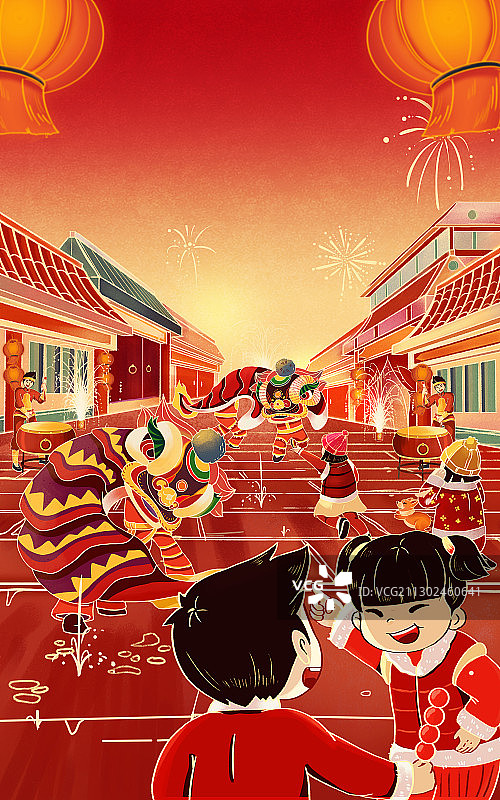 年俗插画图片素材