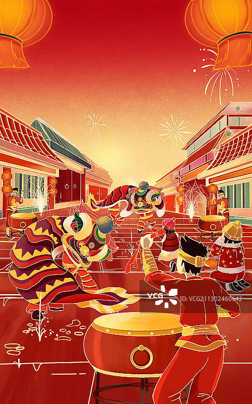 年俗插画图片素材