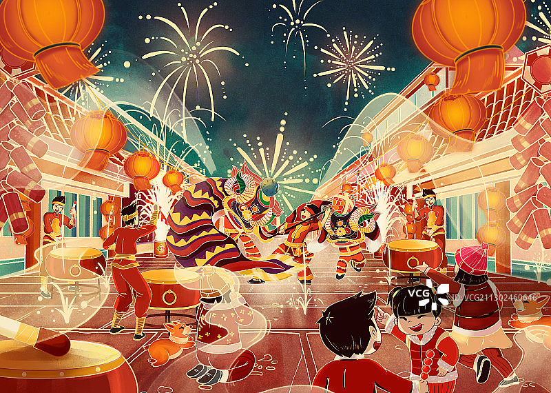 年俗插画图片素材
