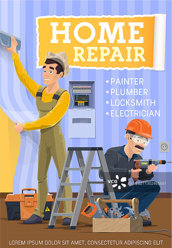 房屋维修建筑与翻新服务图片素材