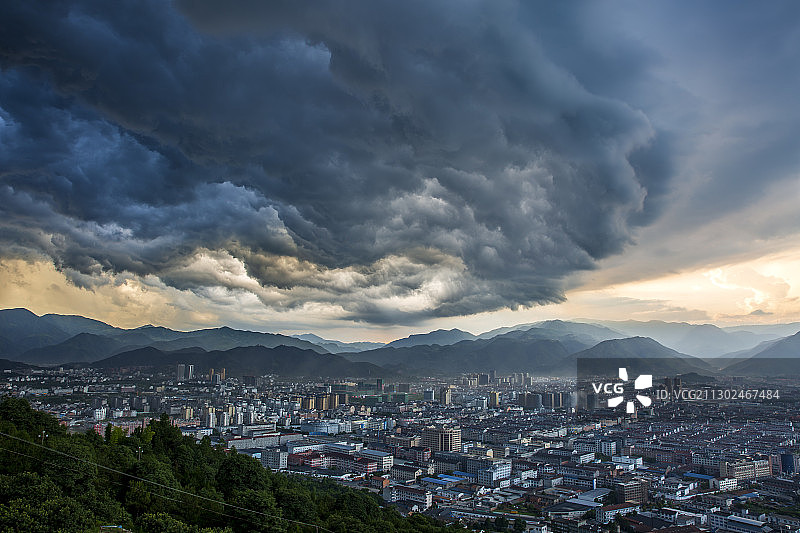 浙江仙居，风云变幻图片素材