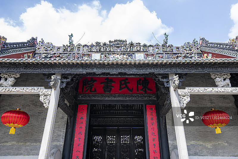 中国广州著名旅游景点陈家祠图片素材