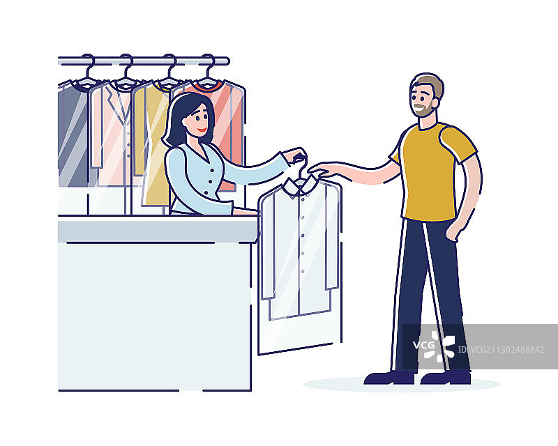 洗衣和干洗概念图图片素材