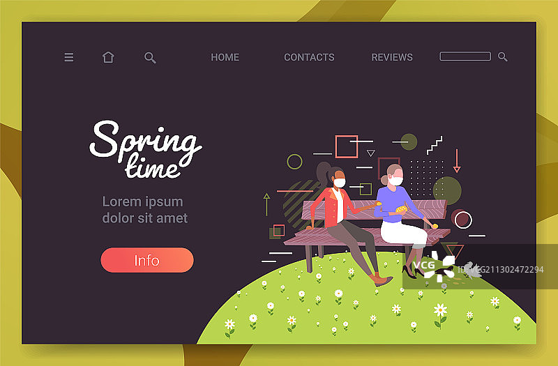 在公园里喂鸽子的女孩们图片素材