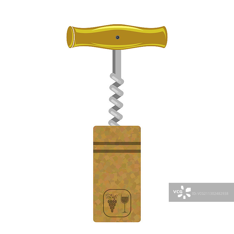 复古木制开瓶器图标图片素材