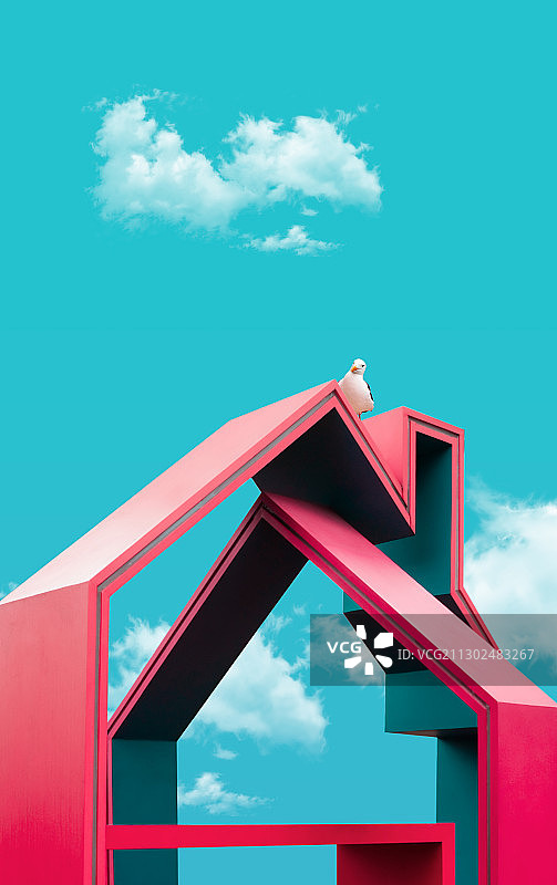 蓝天和建筑图片素材