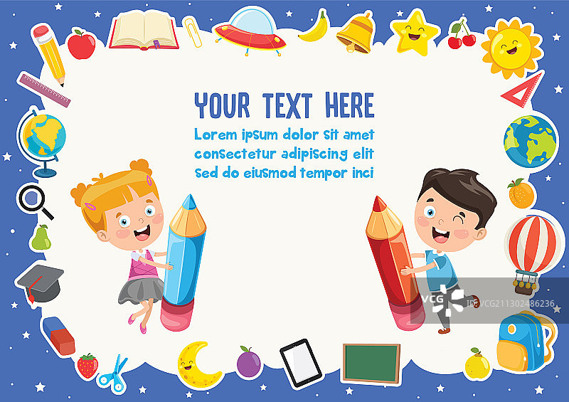 有儿童的彩色模板图片素材