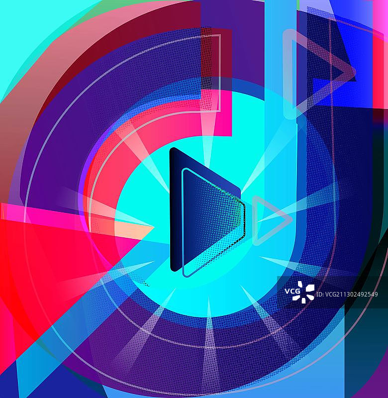 矢量插图：抽象科技感背景装饰图图片素材