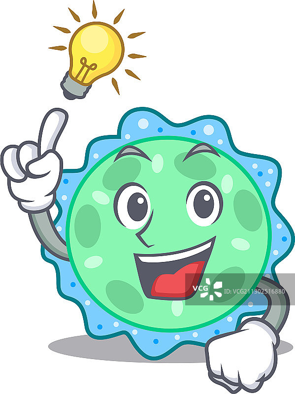 铜绿假单胞菌吉祥物角色设计图片素材