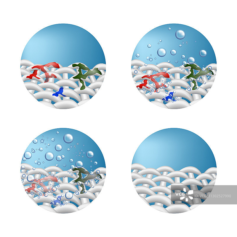 逼真3D洗涤剂展示套装图片素材