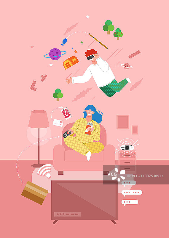 家庭购物VR游戏图片素材