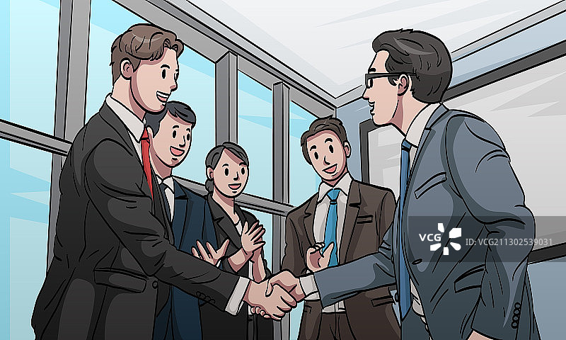 商人签约后握手图片素材