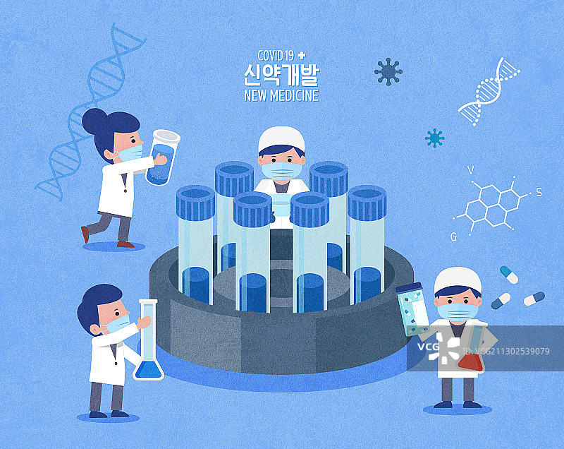 使用诊断试剂盒进行病毒检测图片素材