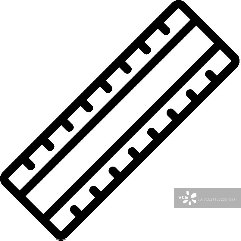 塑料尺子图标轮廓图片素材