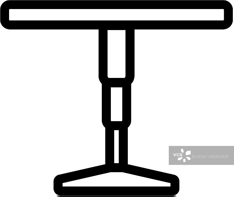 单支撑腿折叠桌面图标图片素材