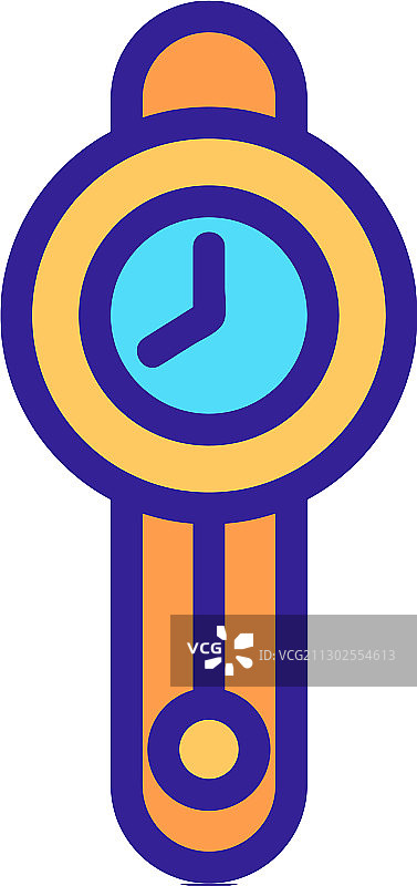 圆形摆钟壁挂式图标图片素材