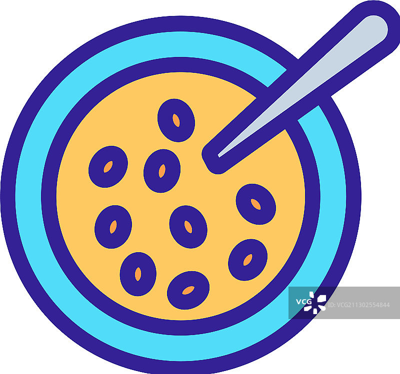 燕麦粥俯视图图标图片素材