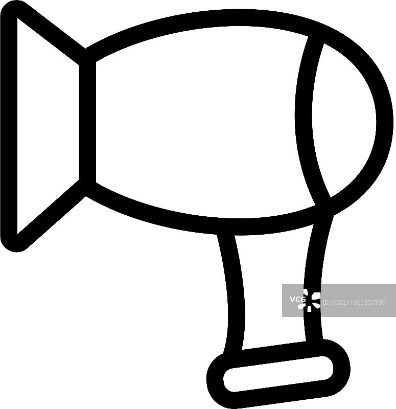 紧凑型圆柱吹风机轮廓图标图片素材